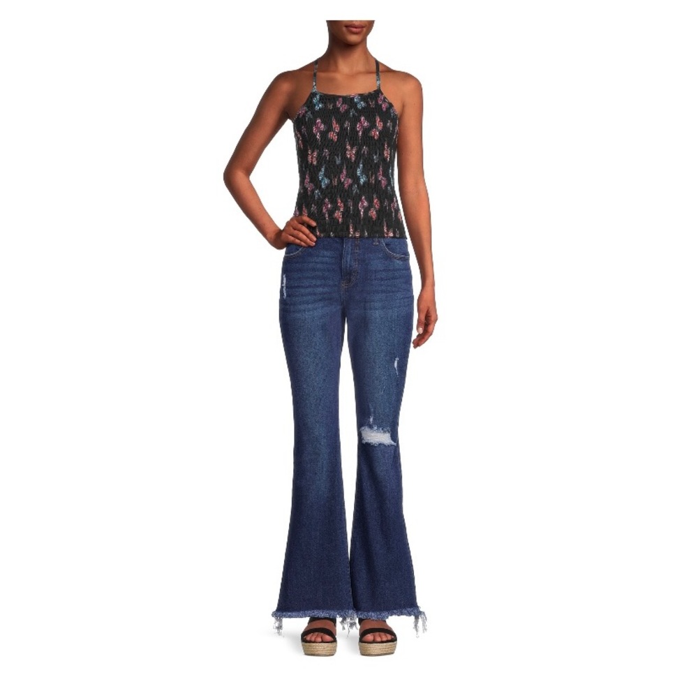 No Boundaries Juniors Flare Jeans; size: Juniors 11